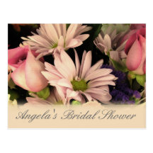 Fertigen Sie Brautparty-Blumenpostkarte besonders 