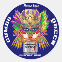 Festival-Gumbo-Königin-Ansicht deutet bitte an Sticker