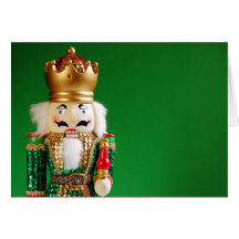 Festive christmas nutcracker greeting card