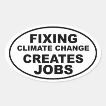 Festlegungs-Klimawandel schafft Jobs Aufkleber