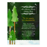 Festliche Winter-Baum-Feiertags-Party-Postkarten