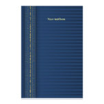Festlicher blauer und goldener Entwurf Individuelles Büropapier