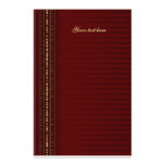 Festlicher roter und goldener Entwurf Personalisiertes Druckpapier