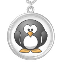 Fette Penguin-Cartoon-Halskette