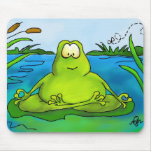 Fetter meditierender Frosch Mauspad