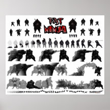 Fettes Ninja Plakat