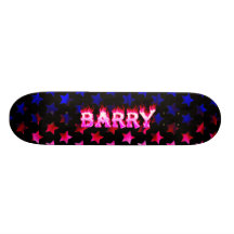 Feuer Barrys rosa Skatersollie Skateboard. Individuelles Deck