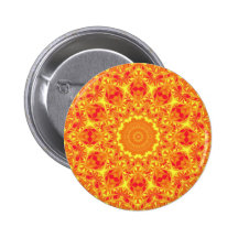 Feuer-Blumen-Kaleidoskop Buttons
