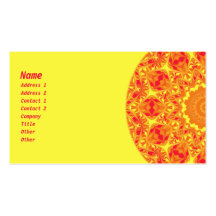 Feuer-Blumen-Kaleidoskop Visitenkartenvorlage