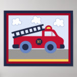 Feuer-Motor des Rettungs-Fahrzeug-#2/LKW-Plakat
