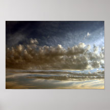 Feuer-Wolken Poster