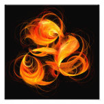 Feuerkugel-abstrakter Kunst-Foto-Druck