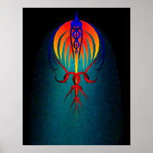 Feuerkugel-Kometenplakat