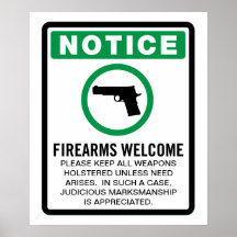 Feuerwaffen erlaubten Plakat