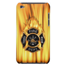 Feuerwehr-Flammen Barely There iPod Hüllen