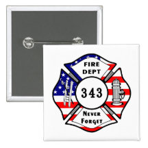 Feuerwehrmann 9/11 vergessen nie 343 buttons