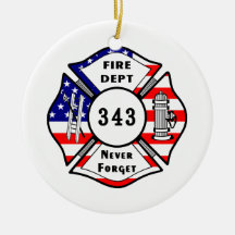 Feuerwehrmann 9/11 vergessen nie 343 weinachtsornamente