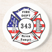 Feuerwehrmann 9/11 vergessen nie 343 untersatz