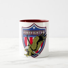 Feuerwehrmann-Eagle-Schild Teetasse