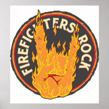 Feuerwehrmann-Felsen! Plakatdrucke