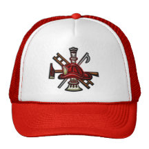 Feuerwehrmann-Feuer und Rettungs-Abteilungs-Emblem Retrocap