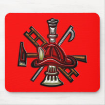 Feuerwehrmann-Feuer und Rettungs-Abteilungs-Emblem Mousepads