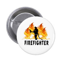Feuerwehrmann-Flammen Anstecknadel