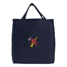 Feuerwehrmann gestickte Tasche