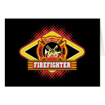 Feuerwehrmann-Logo Karten