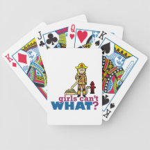 Feuerwehrmann-Mädchen Poker Karten