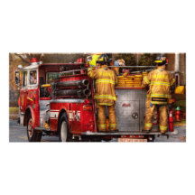 Feuerwehrmann - Metuchen Feuerwehr Photo Karte
