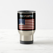 Feuerwehrmann-Reise-Becher-patriotisches Thema Tee Haferl