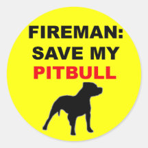 Feuerwehrmann retten mein Pitbull Sticker
