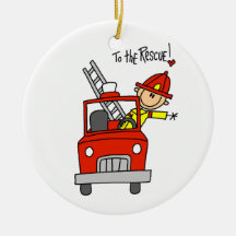 Feuerwehrmann zu den Rettungs-T-Shirts und den Ges Ornament