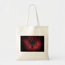 Feuerwerk; Albanien-Flagge Taschen