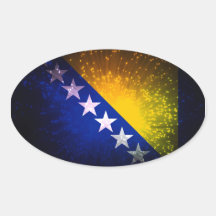 Feuerwerk; Bosnien-Flagge Sticker