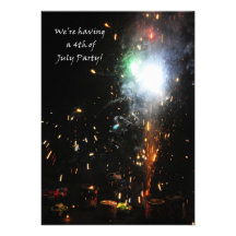 Feuerwerk-Unabhängigkeitstag-Party Einladung