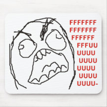 FFFFFFFUUUUUU - Raserei! Mousepad