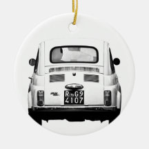 Fiat 500 in Rom, Italien Weihnachtsornament