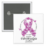 Fibromyalgia-Band der Schmetterlinge Button