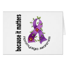 Fibromyalgia-Blumen-Band 3 Karte
