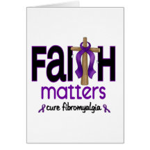 Fibromyalgia-Glauben-Angelegenheits-Kreuz 1 Grußkarten