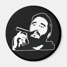 Fidel Castro mit Zigarren-Porträt-Magneten