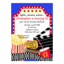 Film-Geburtstags-Party Einladung