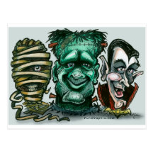 Film-Monster Postkarten