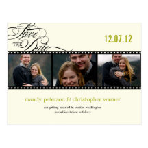 Film-Streifen-Foto Save the Date Postkarten