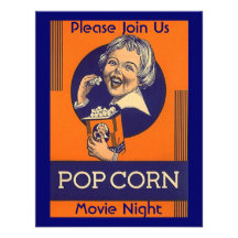 FILM-U. POPCORN-PARTY EINLADUNGS-ZUHAUSE-THEATER N