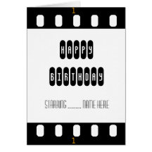 Filmstar-Film-Streifen mit der Geburtstags-Karte d
