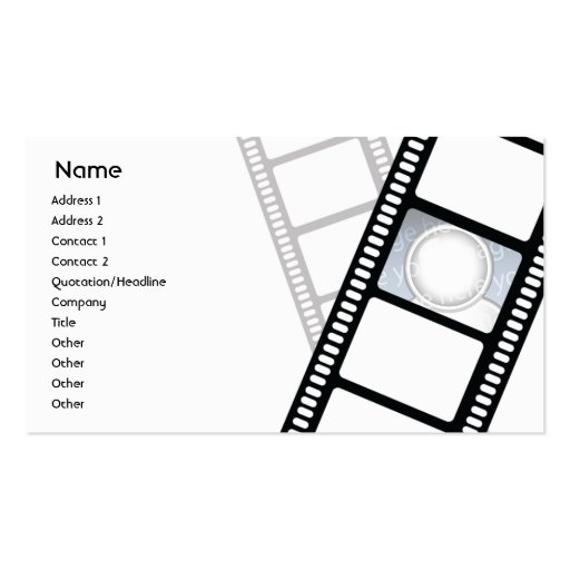 Filmstrip - Geschäft Visitenkartenvorlagen