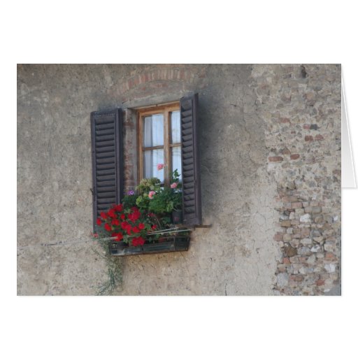 Finestra Di Villa, Toskana, Italien Grußkarte